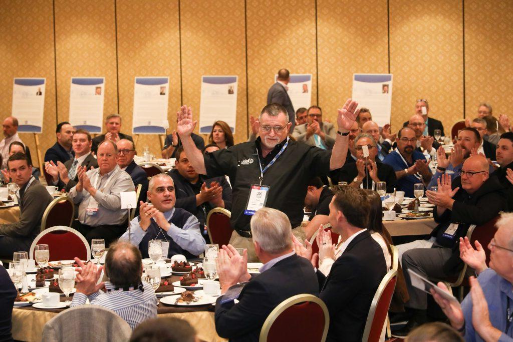 Automotive professionals being recognized at AAPEX